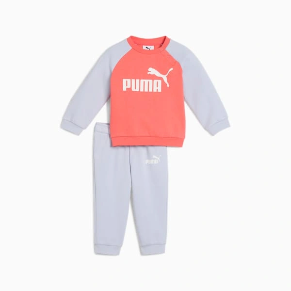 Puma Minicats: Un duo perfetto per i piccoli esploratori! Completo raglan e pantaloni, comfort e stile assicurati!